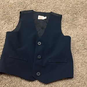 wonder nation Navy Boys Dress Vest - Three-Button Waistcoat